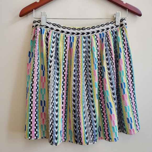 Parker Gorgeous Sequin Hand Beaded Mini Skirt Size 4 - Picture 7 of 11